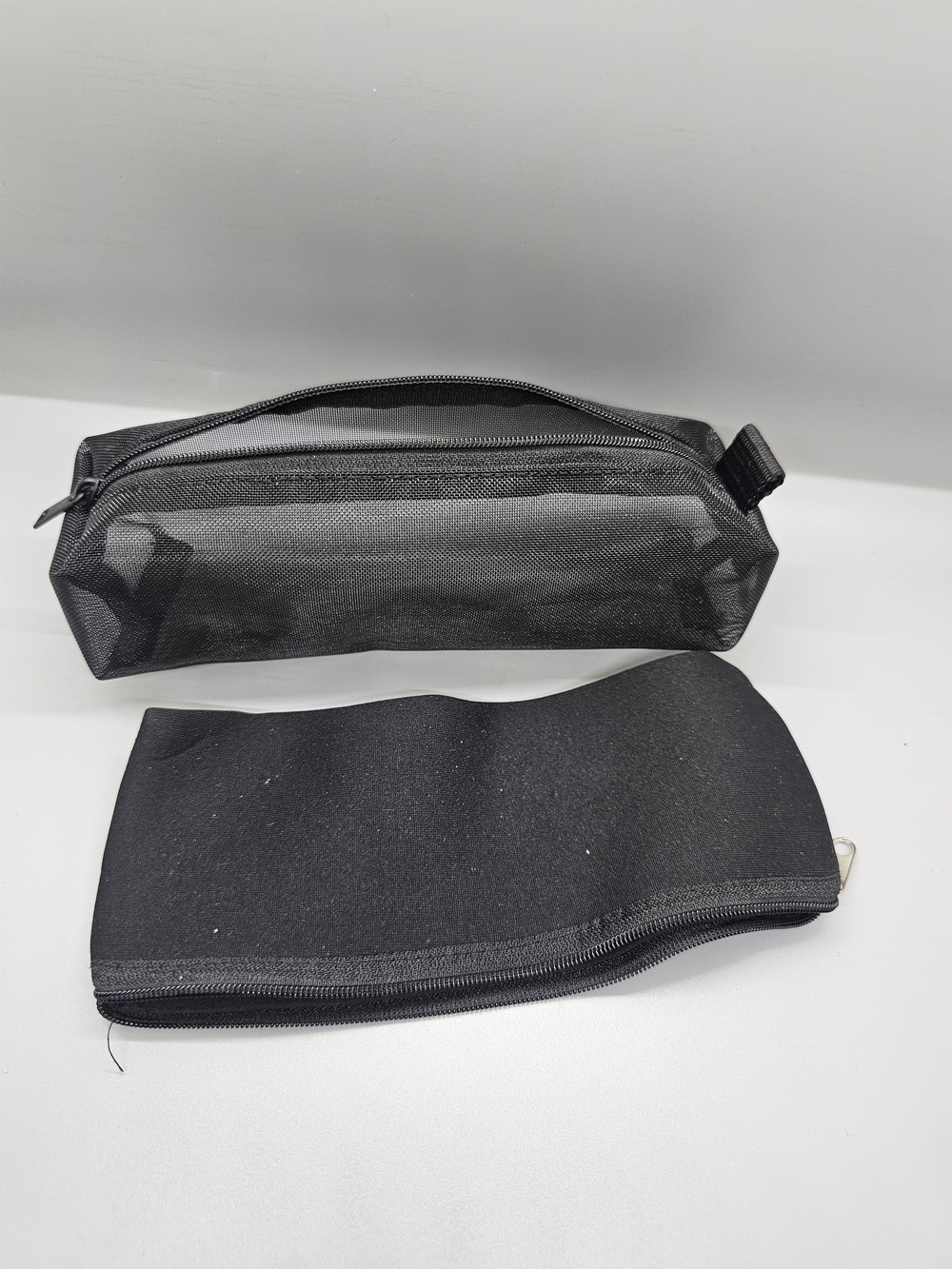 Black Mesh & Neoprene Pencil/pen Pouch Set